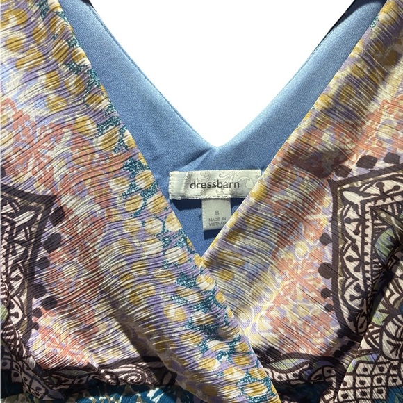 Dressbarn Blue and Purple Asymmetrical Sundress - Picture 3 of 4